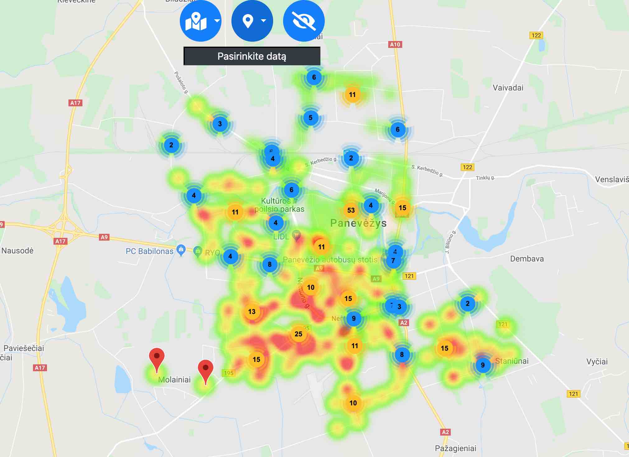 Pandrone - air pollution measurement system with a drone - Panevezys - panmc.lt